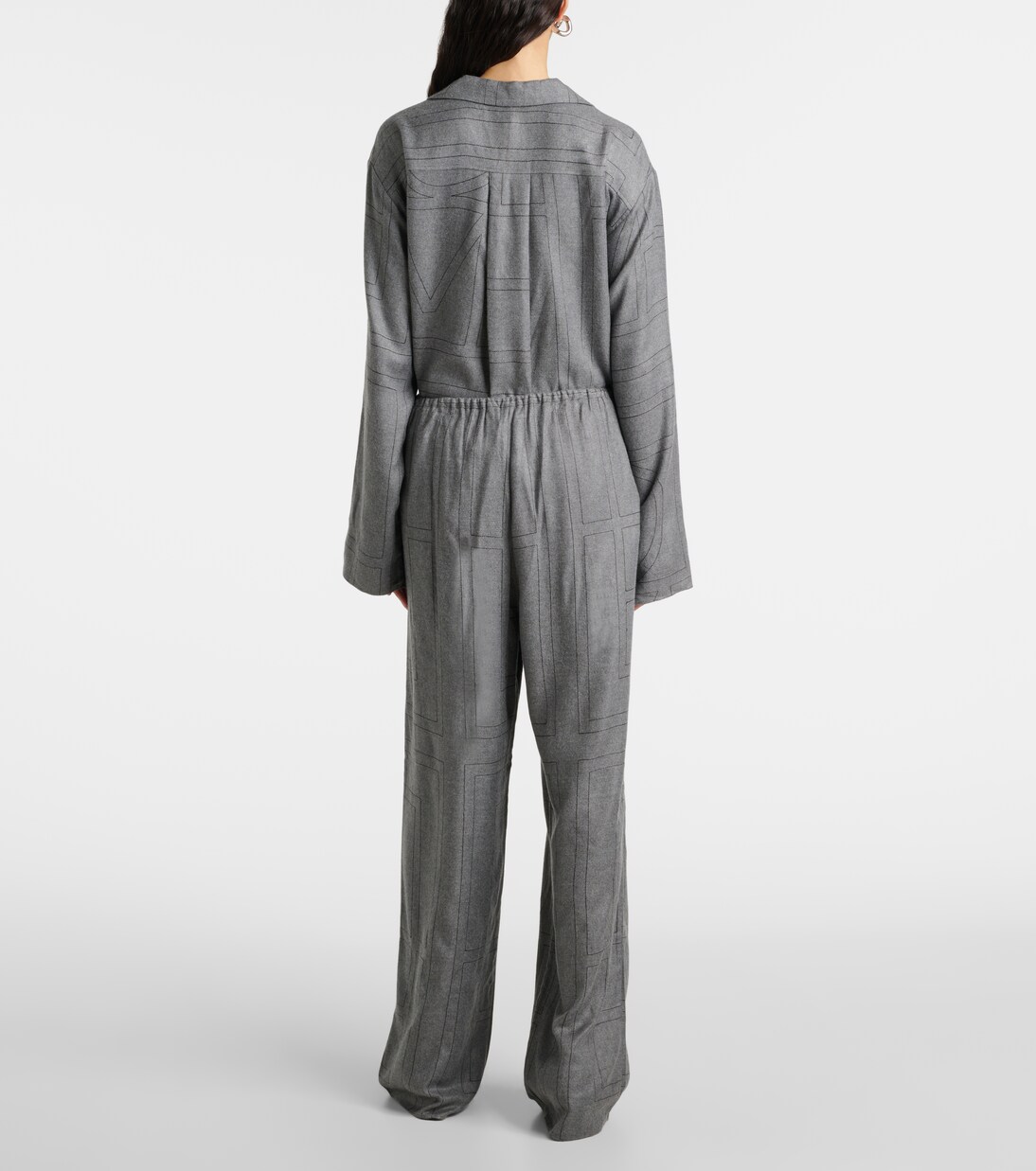 Monogram flannel pajama pants | Toteme