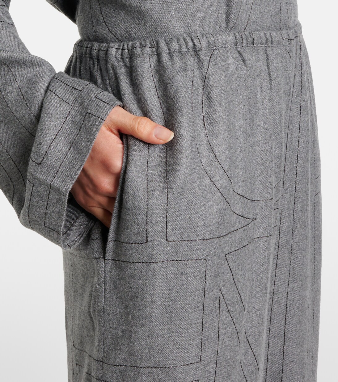 Monogram flannel pajama pants | Toteme