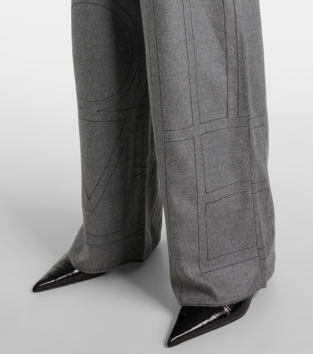 Monogram flannel pajama pants | Toteme