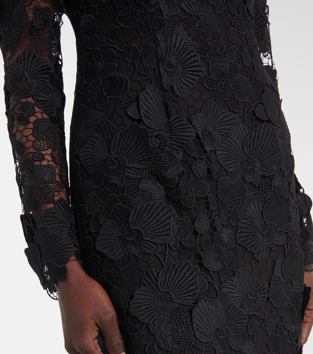 Midikleid Orchid aus Guipure-Spitze | Oscar de la Renta