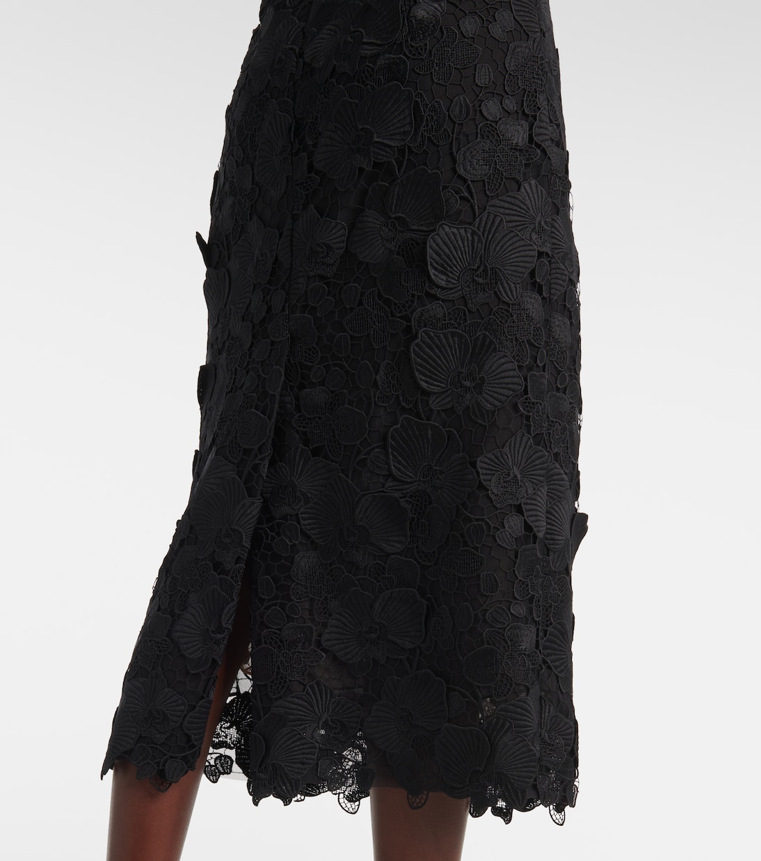Midikleid Orchid aus Guipure-Spitze | Oscar de la Renta