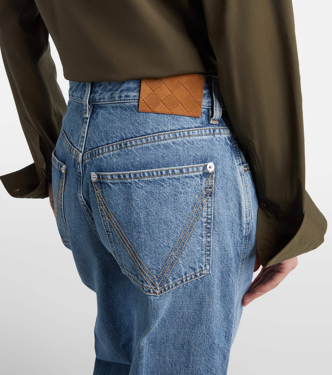 Jeans a gamba larga e vita alta | Bottega Veneta