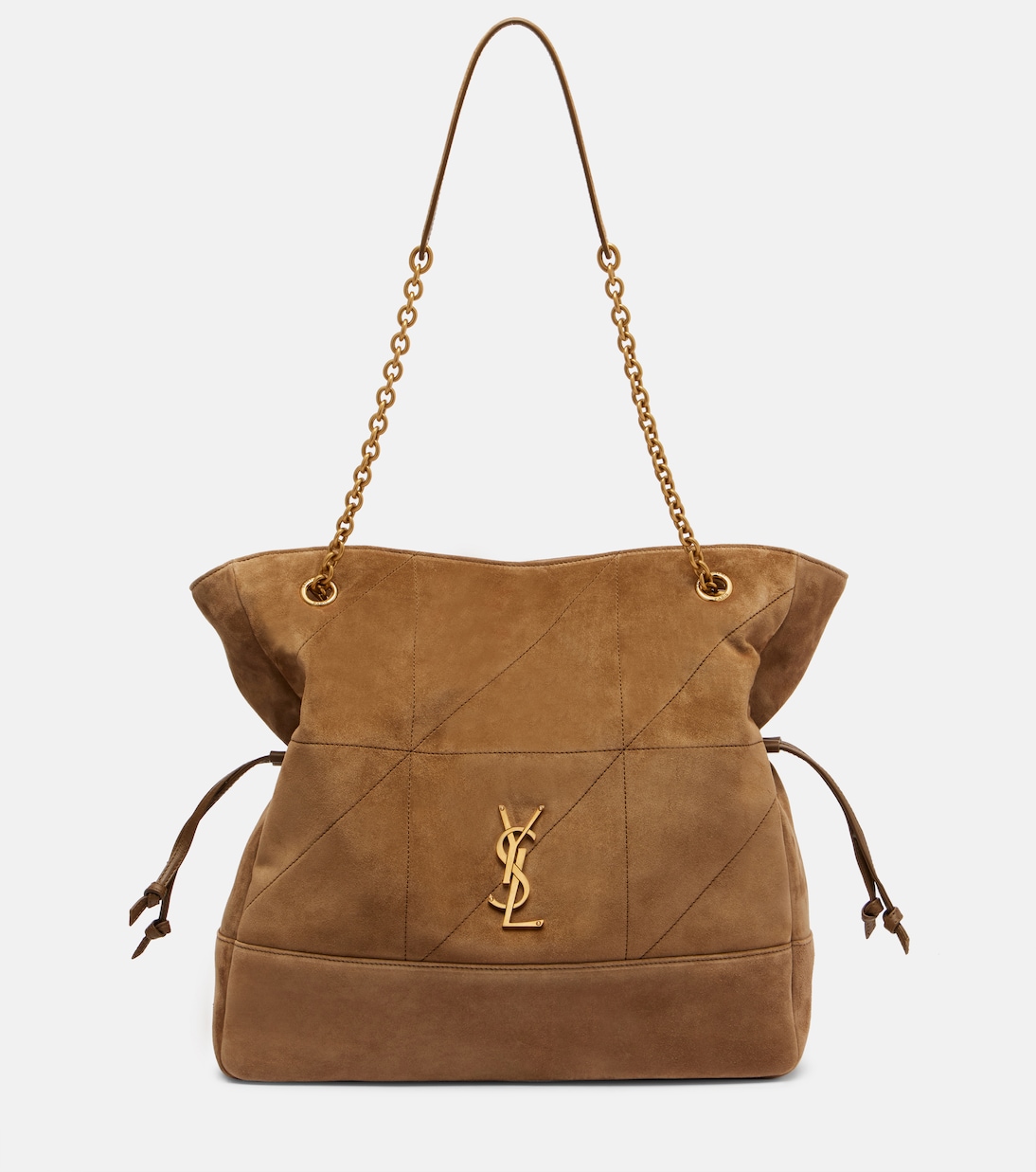 Sac Jamie Shopping Medium en daim | Saint Laurent