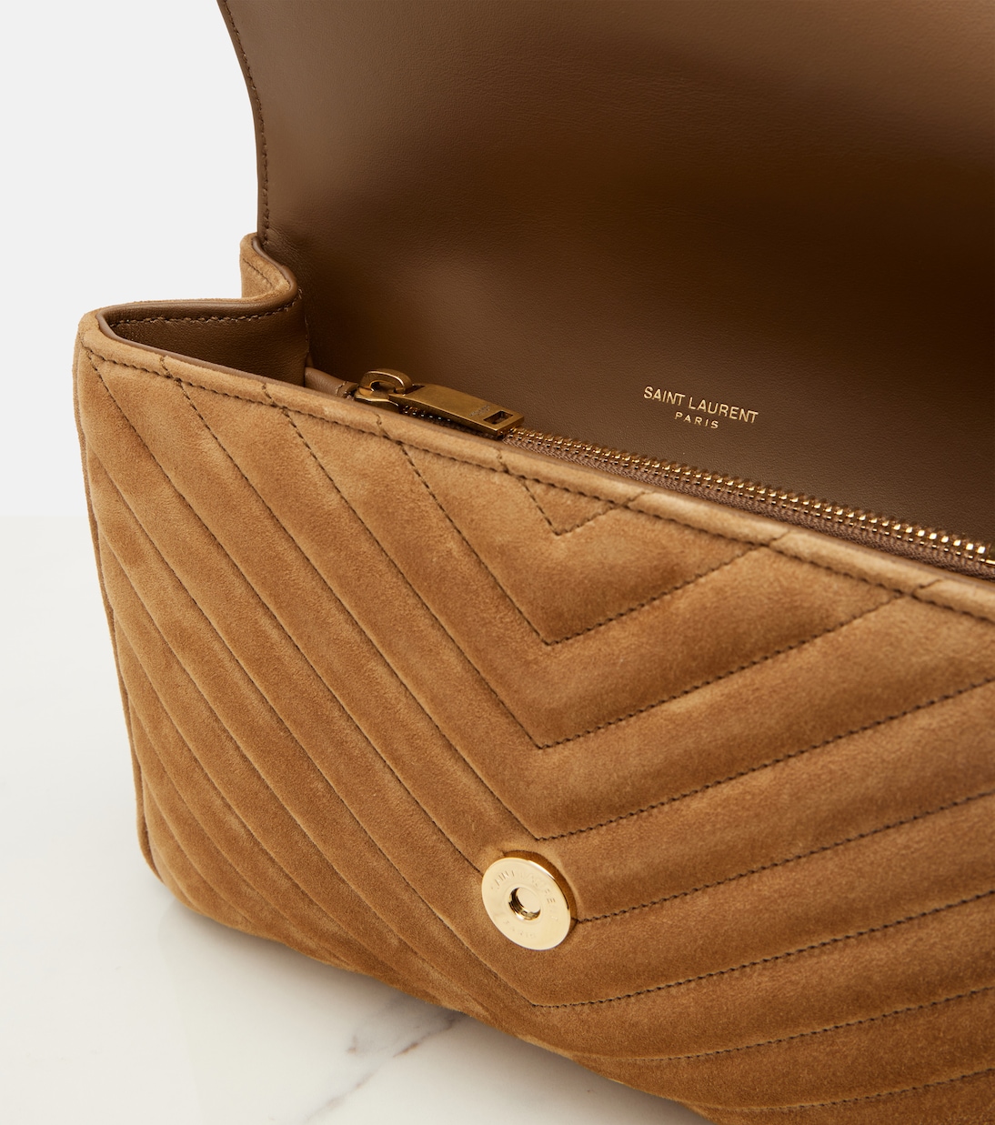 College Medium suede crossbody bag | Saint Laurent