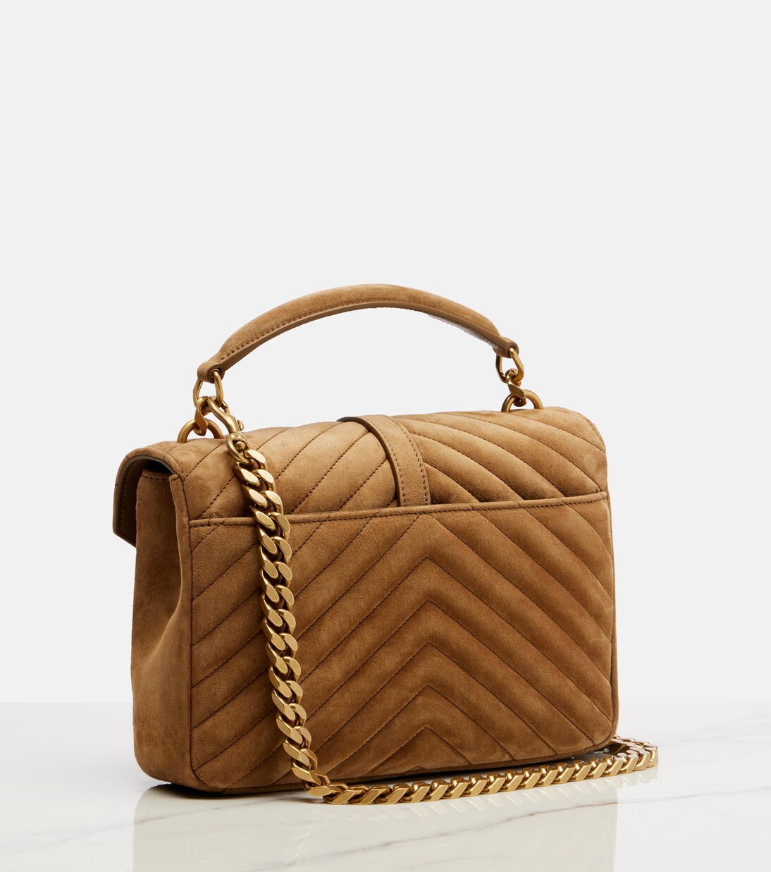 College Medium suede crossbody bag | Saint Laurent