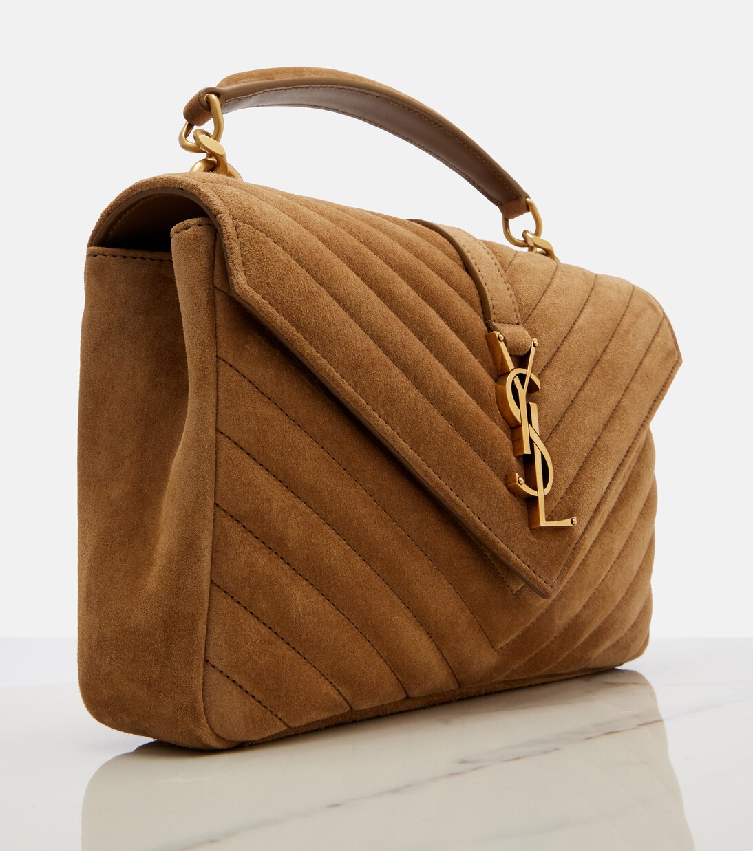 College Medium suede crossbody bag | Saint Laurent