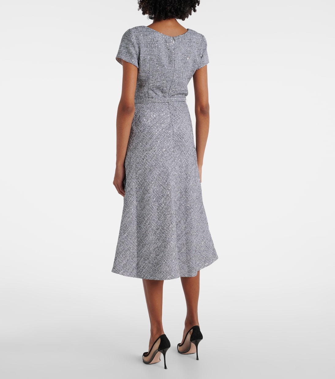 Midikleid aus Tweed mit Pailletten | Alessandra Rich