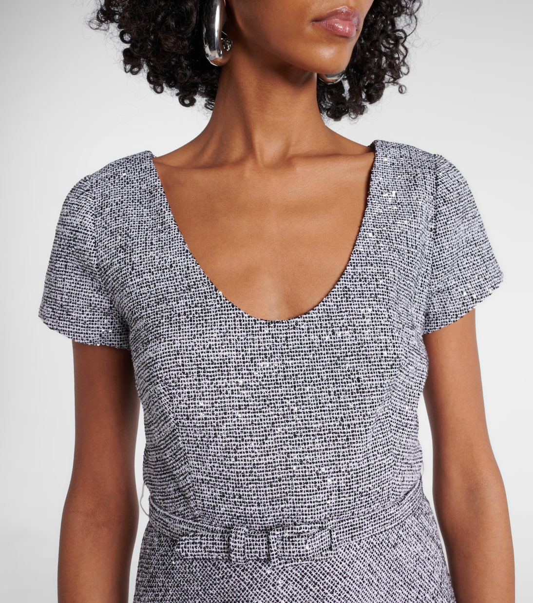 Midikleid aus Tweed mit Pailletten | Alessandra Rich