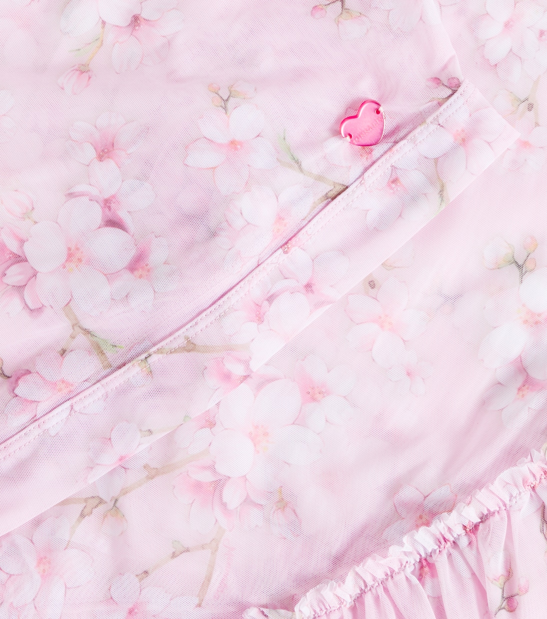 Floral mesh top and beach cover-up set | Monnalisa