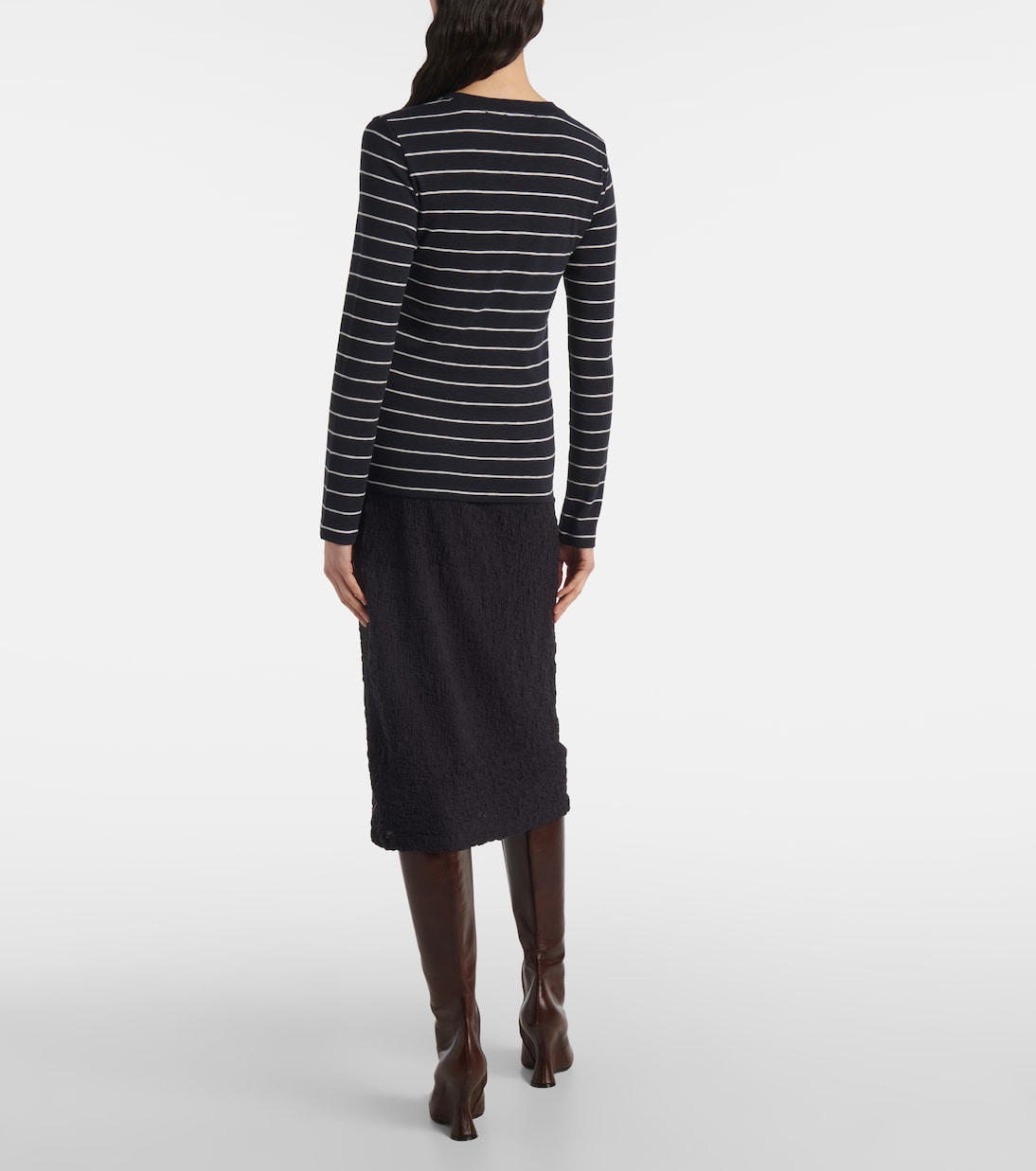 Striped cotton-blend top | Vince