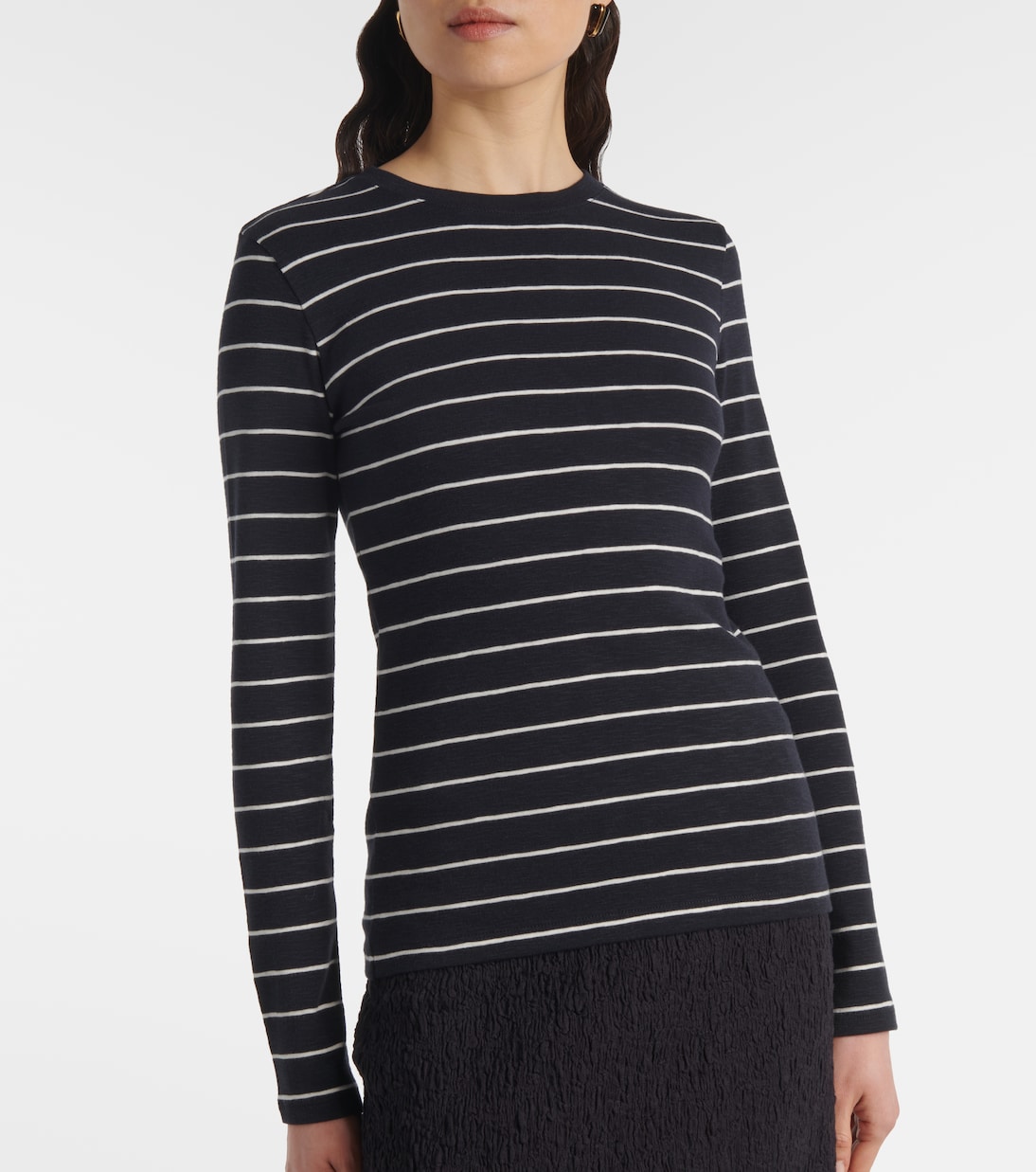 Striped cotton-blend top | Vince