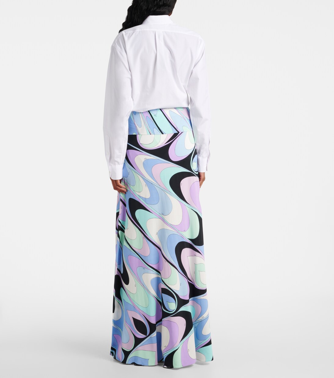 Jersey satin maxi skirt | Pucci