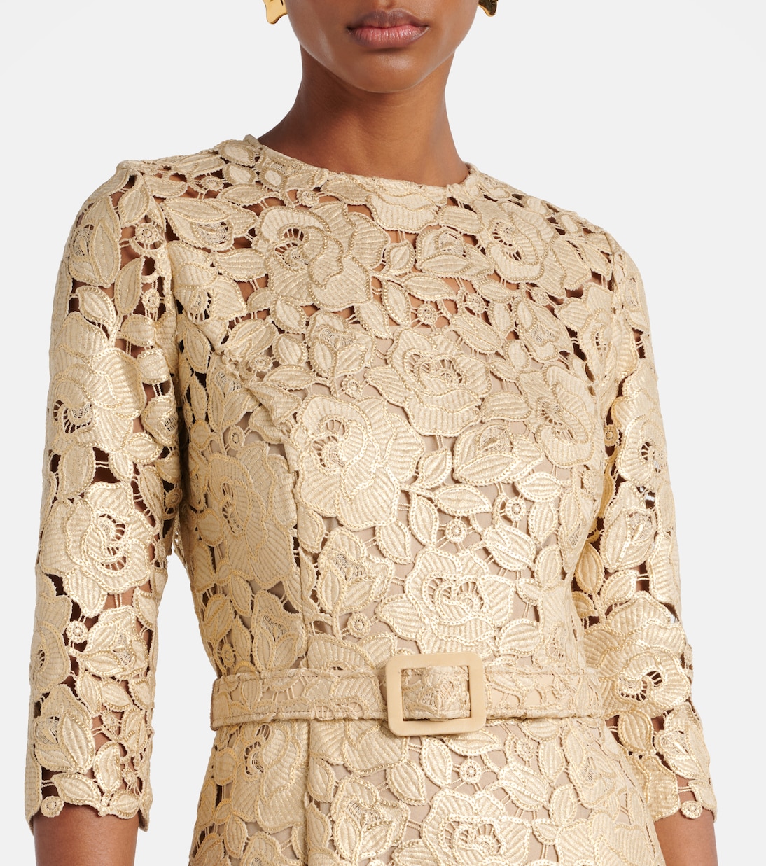 Vestido de cóctel de guipur | Oscar de la Renta