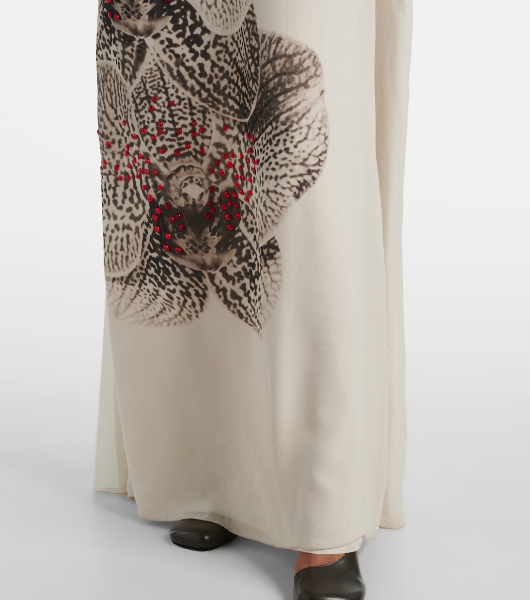 Abito lungo in georgette di seta | Dries Van Noten