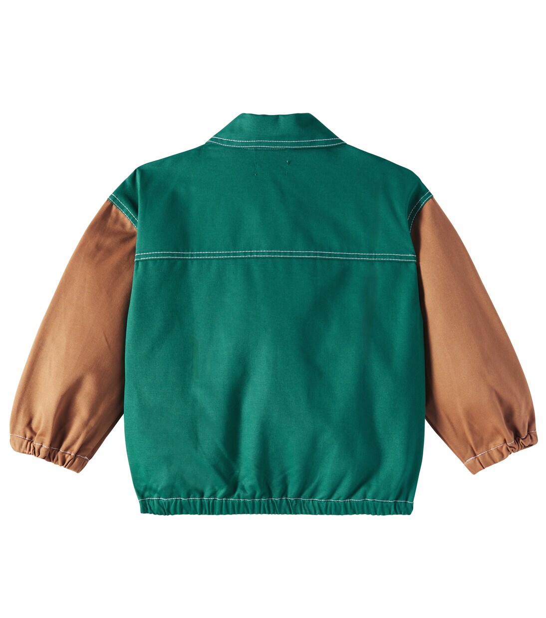 Colorblocked cotton twill jacket | Tinycottons