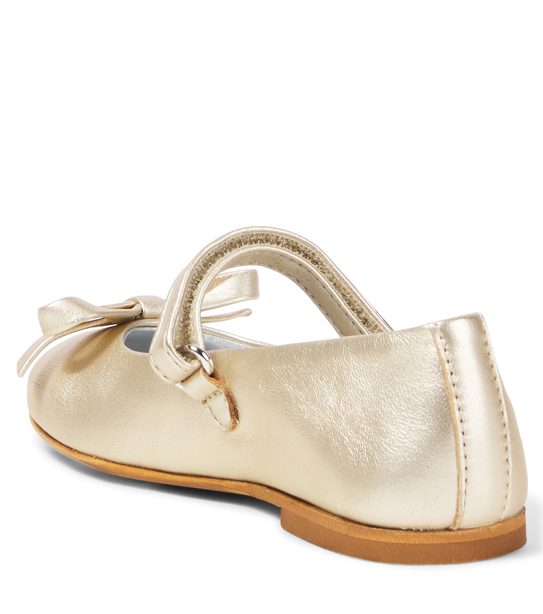 Ballerinas aus Metallic-Leder | Monnalisa