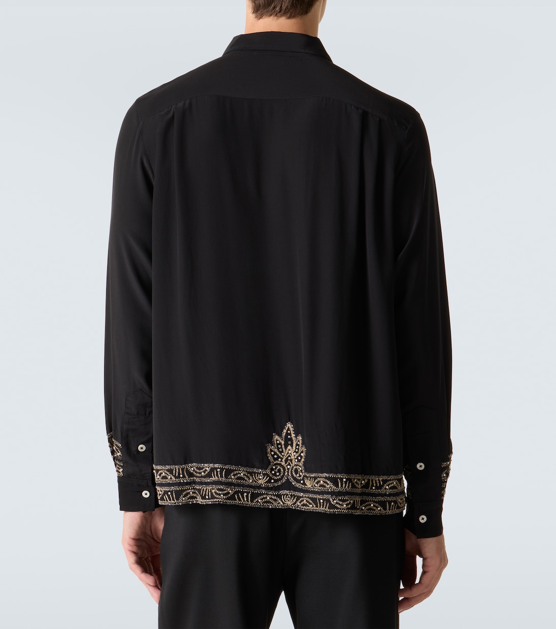 Beaded Epoque embellished silk shirt | Bode