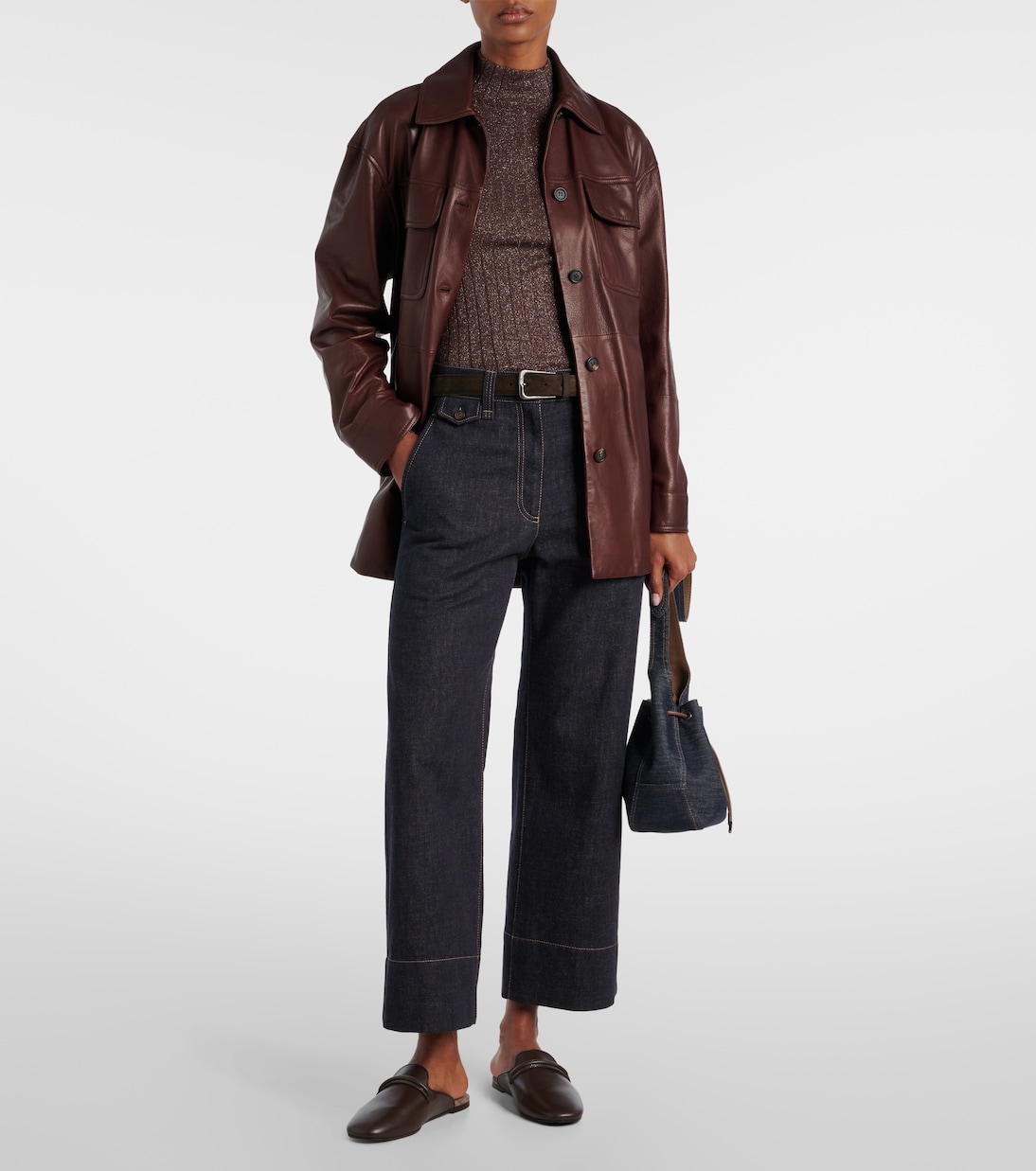 High-rise wide-leg jeans | Brunello Cucinelli