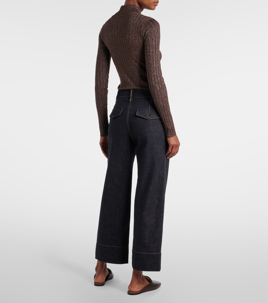 High-rise wide-leg jeans | Brunello Cucinelli