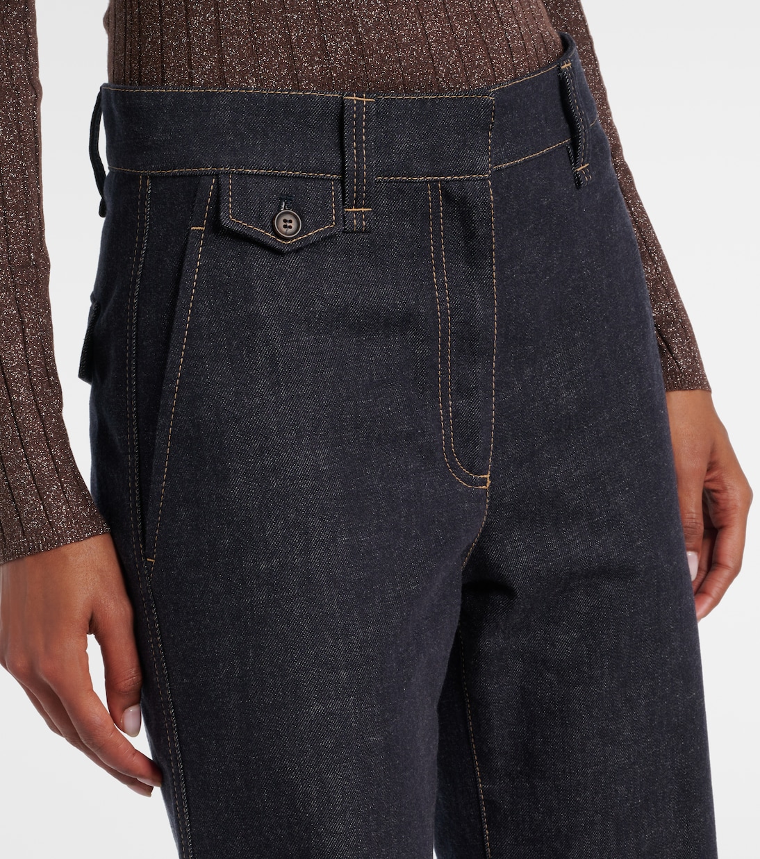 High-rise wide-leg jeans | Brunello Cucinelli