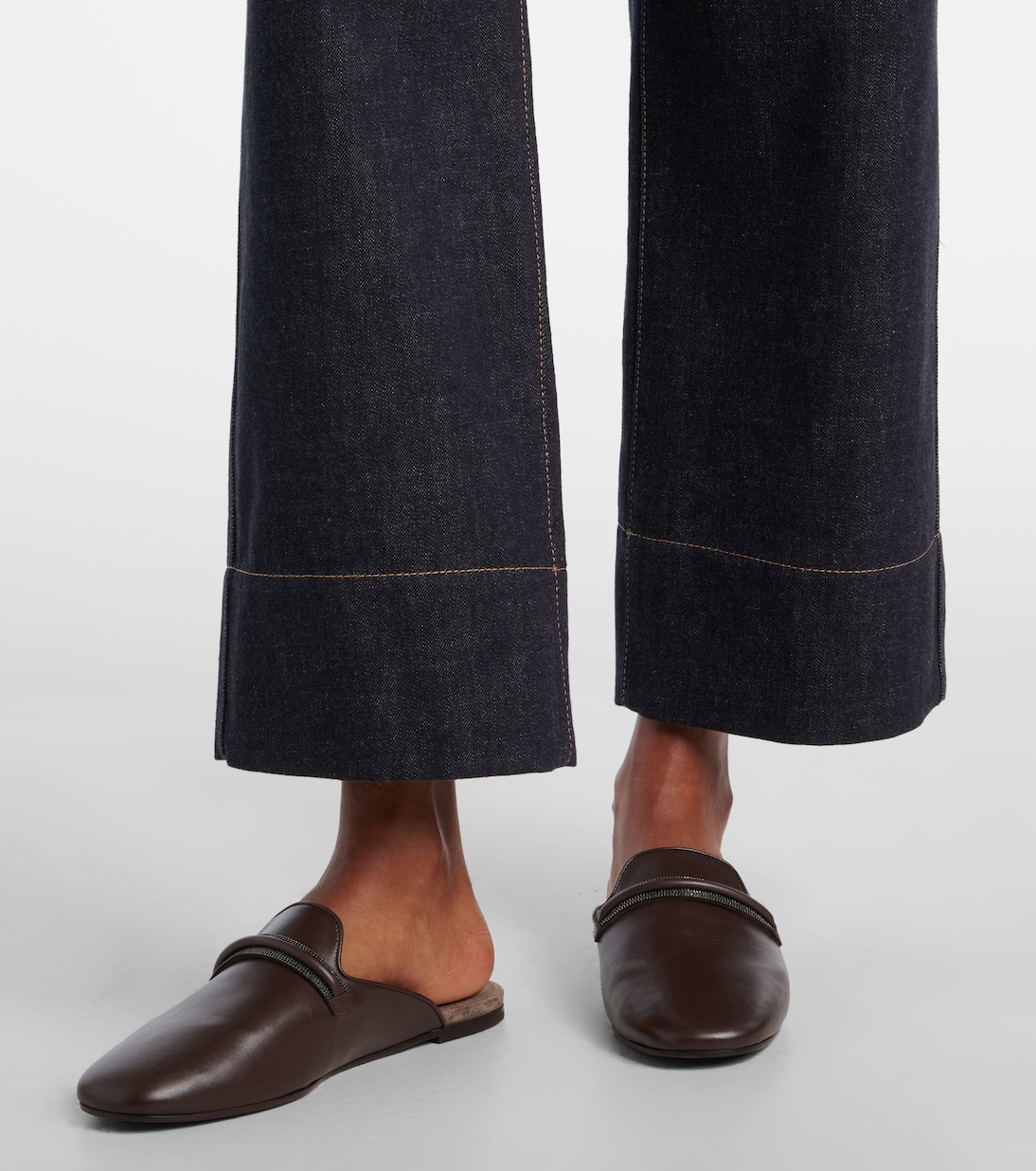 High-rise wide-leg jeans | Brunello Cucinelli