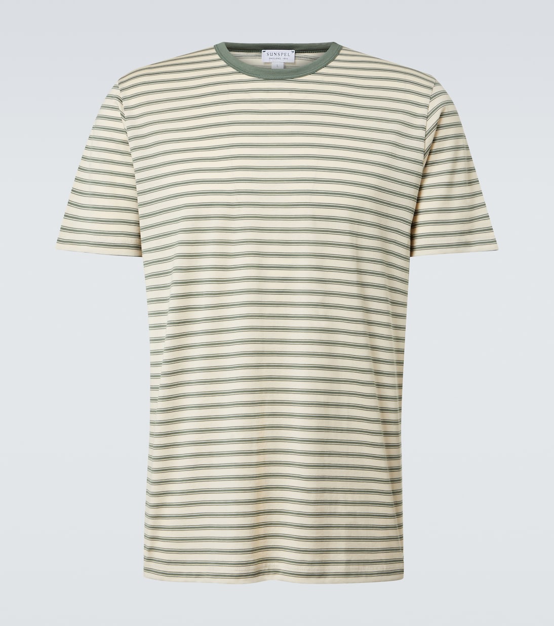 Striped cotton jersey T-shirt | Sunspel