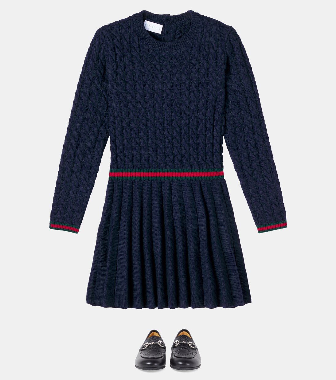 Robe Webstripe en laine | Gucci Kids