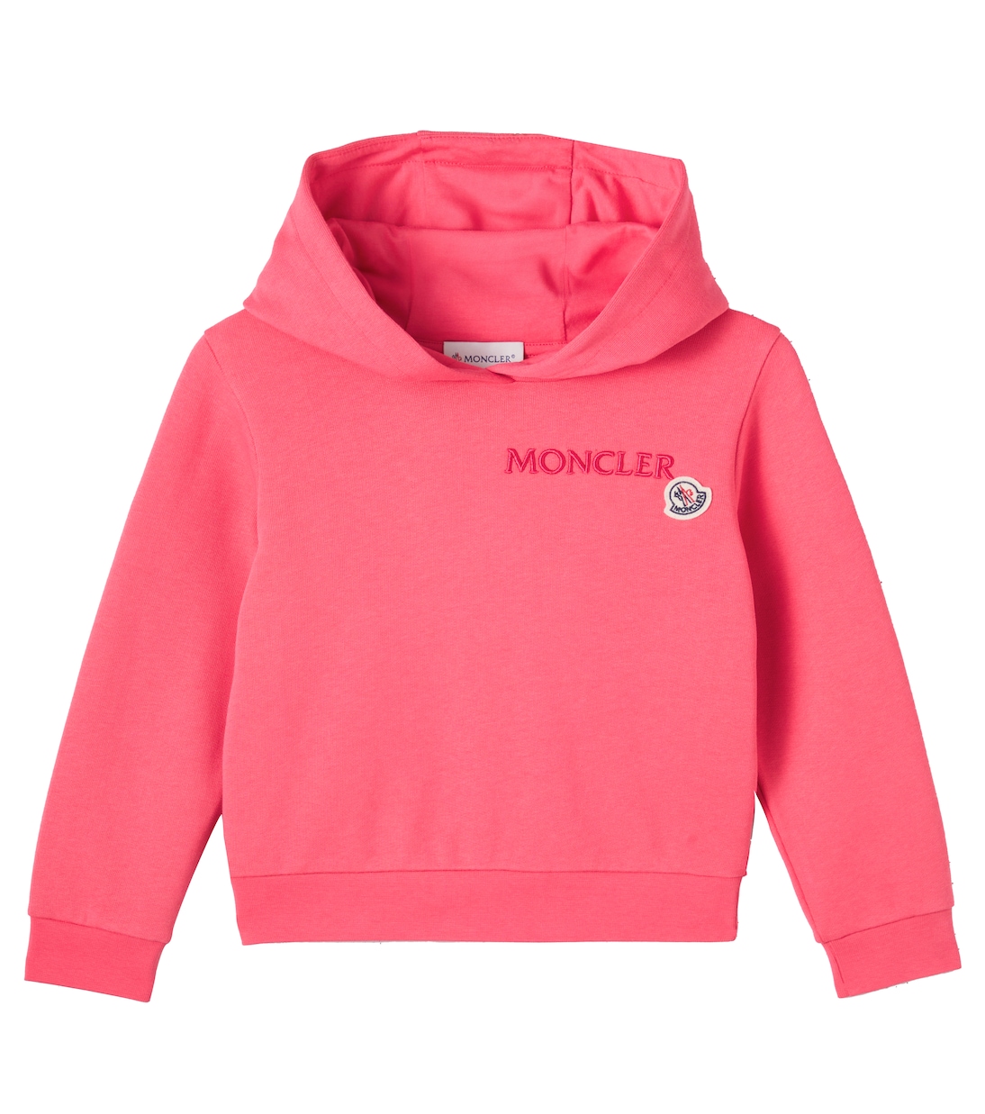 Logo embroidered cotton jersey hoodie | Moncler Enfant