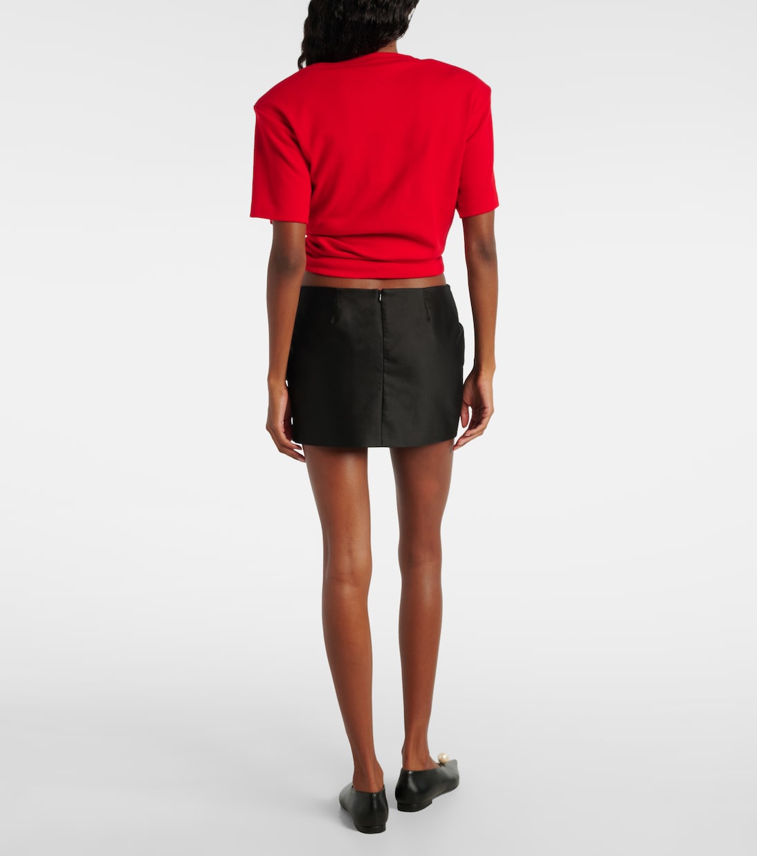 Minifalda de algodón con apliques florales | Magda Butrym