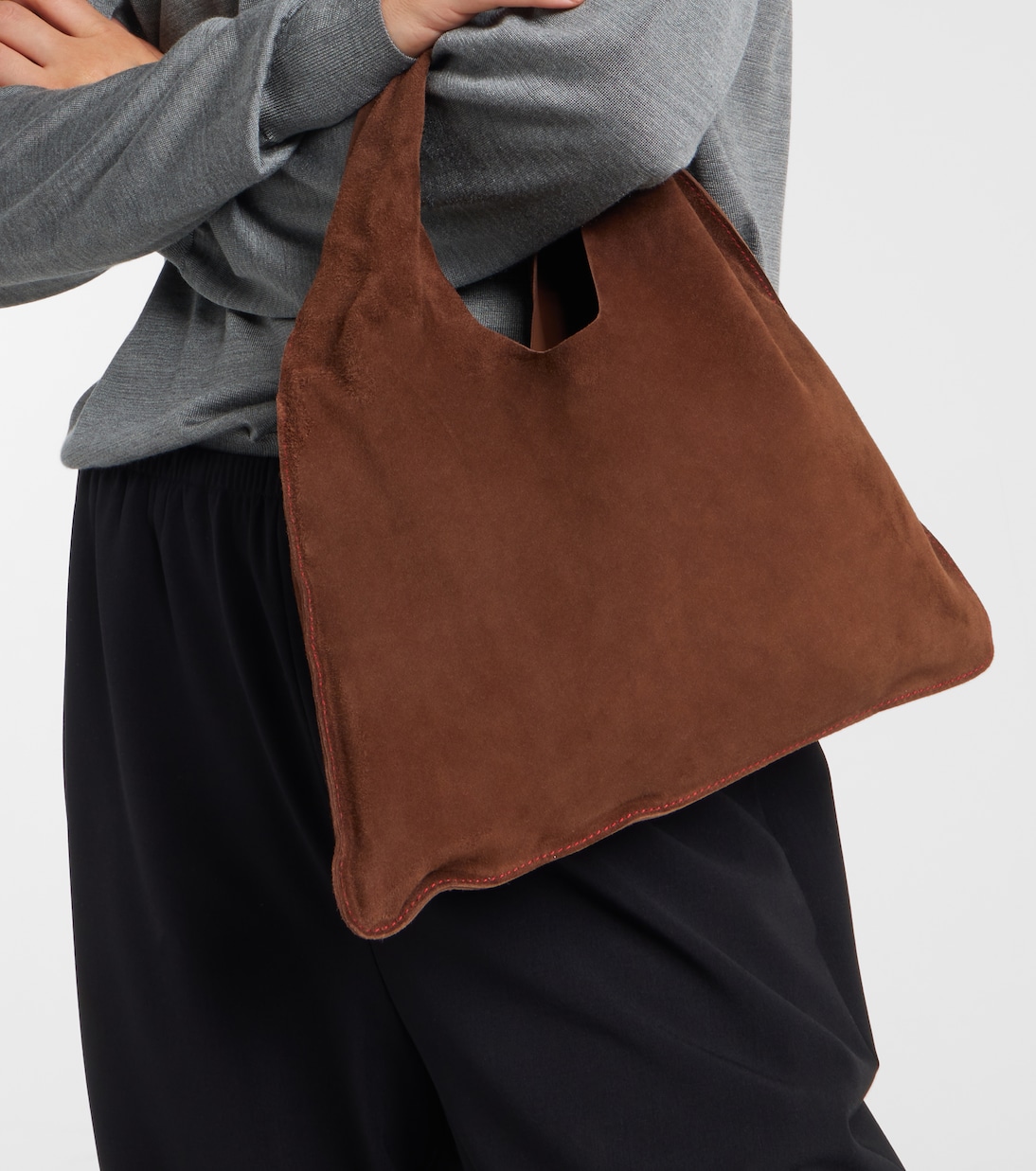 Bindle Small suede tote bag | The Row