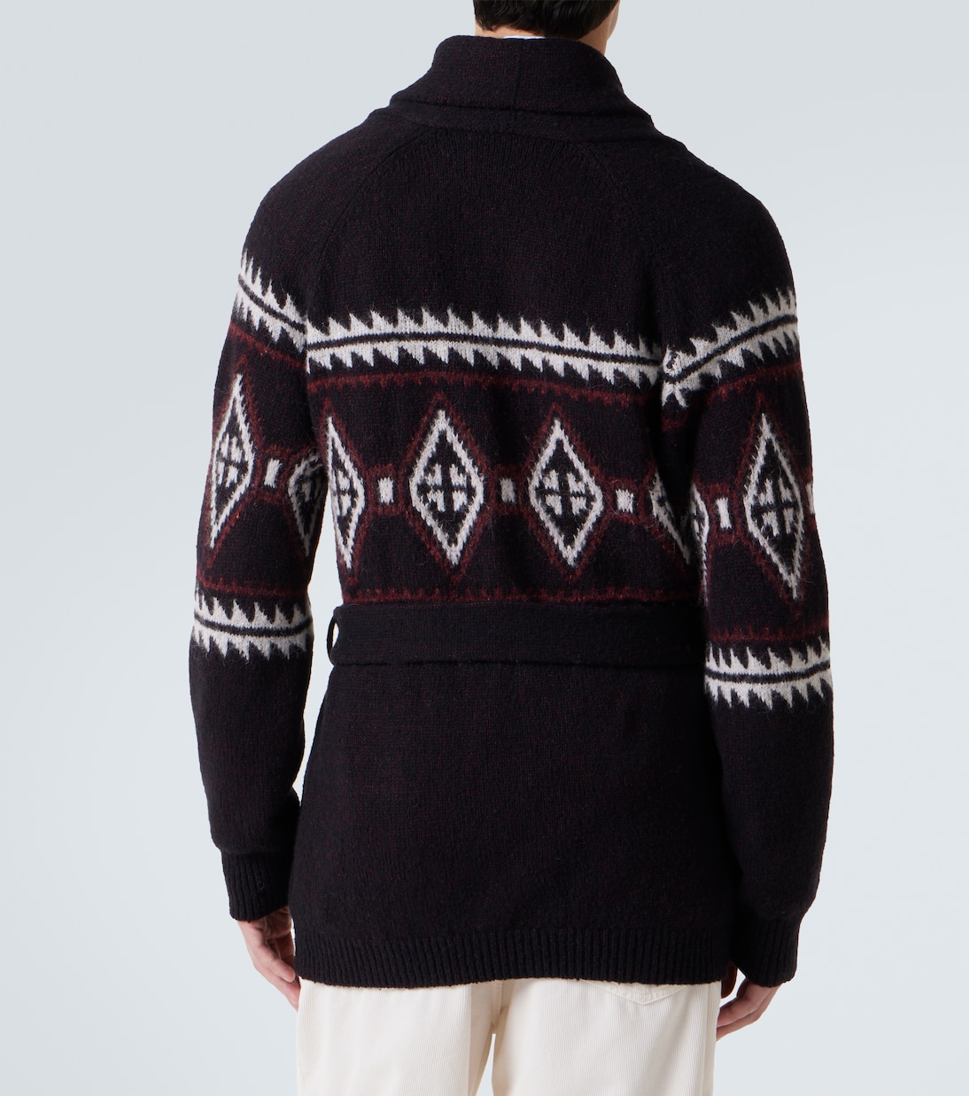 Jacquard wool, silk, and cashmere cardigan | Brunello Cucinelli