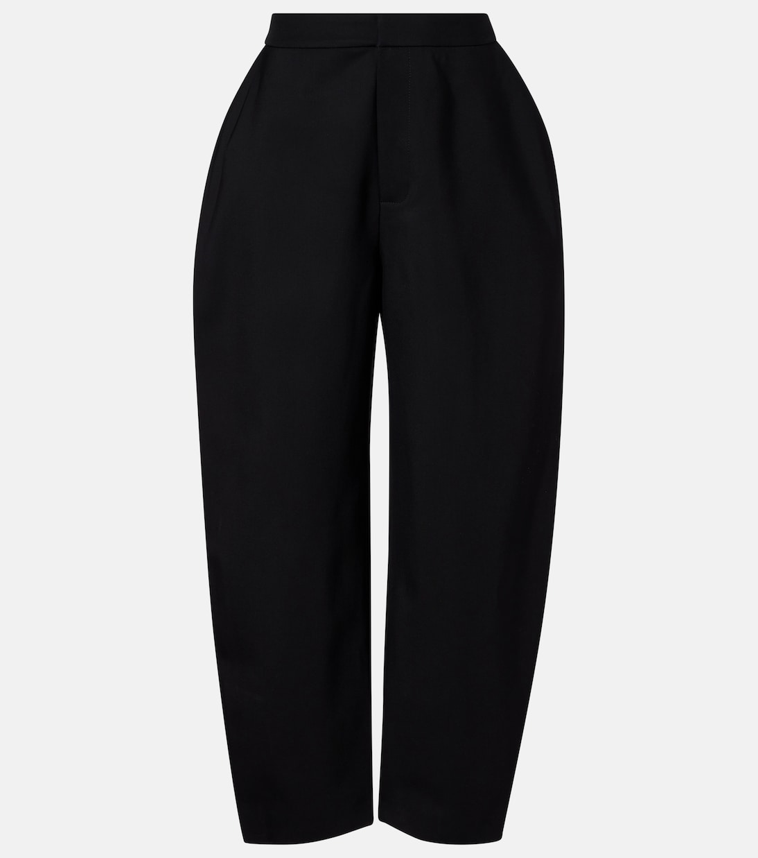 Pantalon barrel à taille haute en crêpe | Róhe