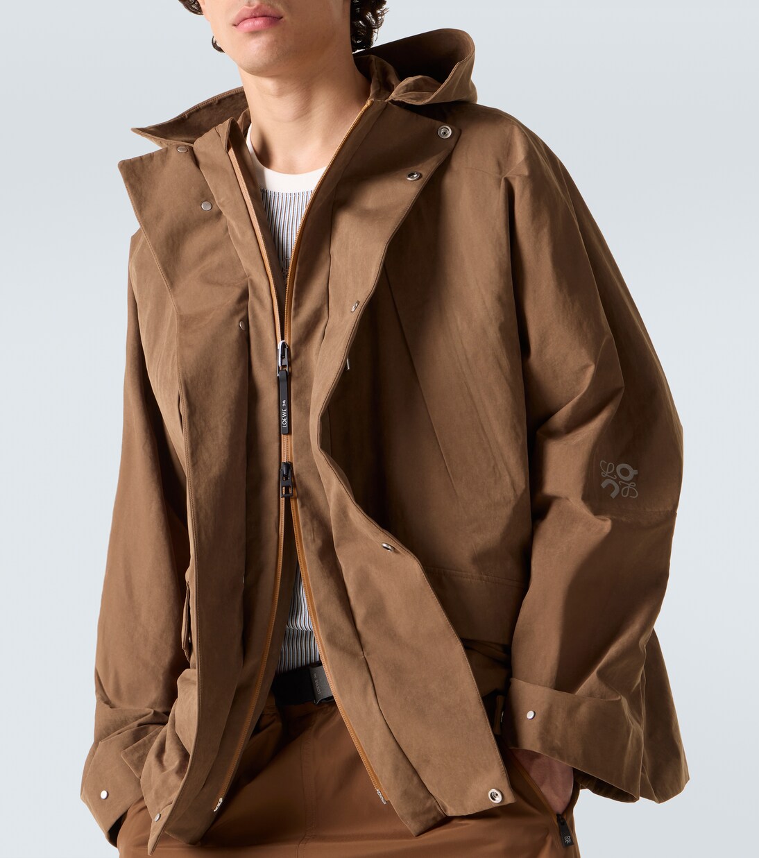 x On hooded technical jacket  | Loewe