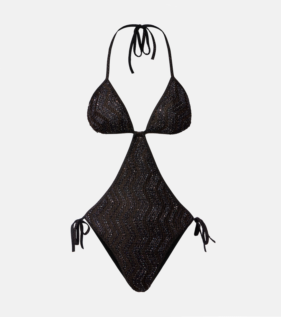 Wave halterneck lamé swimsuit | Missoni