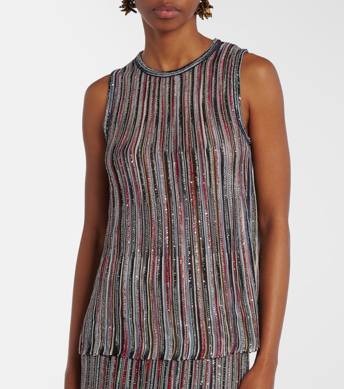 Top aus Häkelstrick mit Pailletten | Missoni