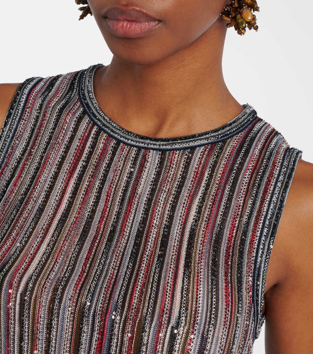 Top aus Häkelstrick mit Pailletten | Missoni