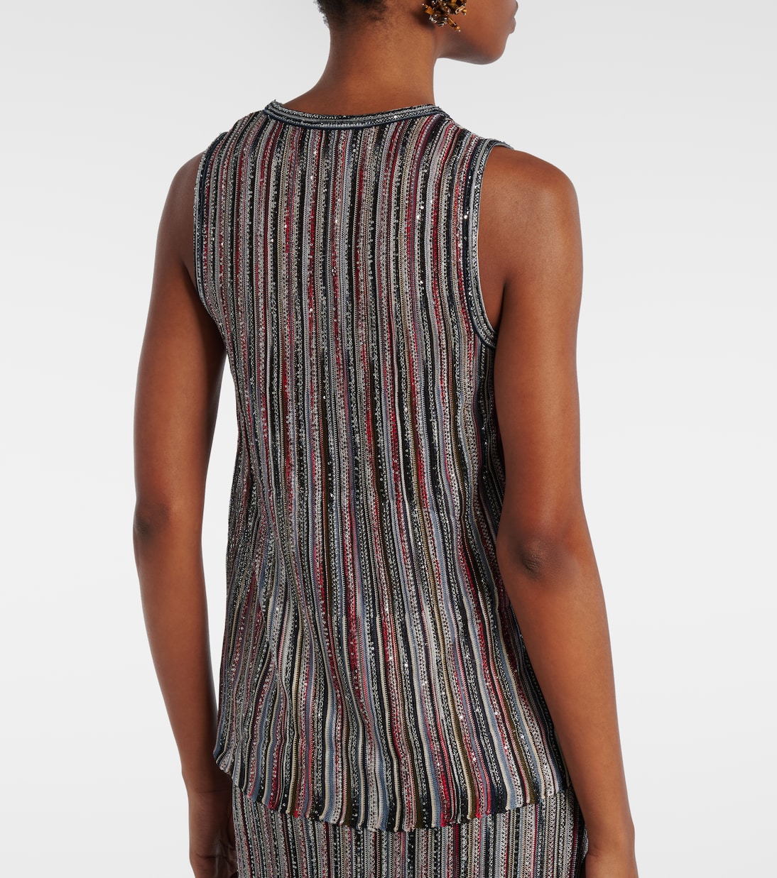 Top aus Häkelstrick mit Pailletten | Missoni