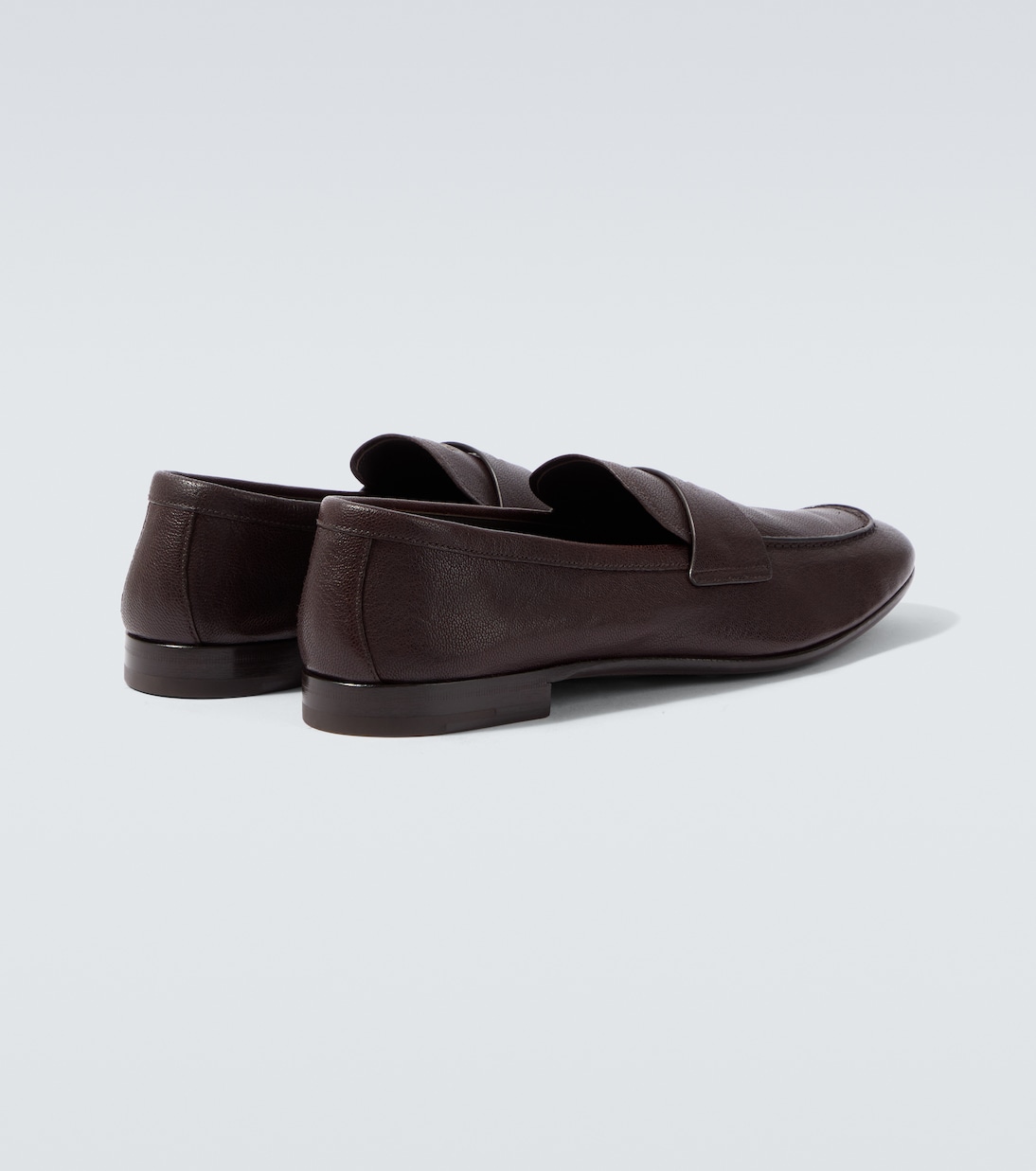 Logo leather penny loafers | Prada