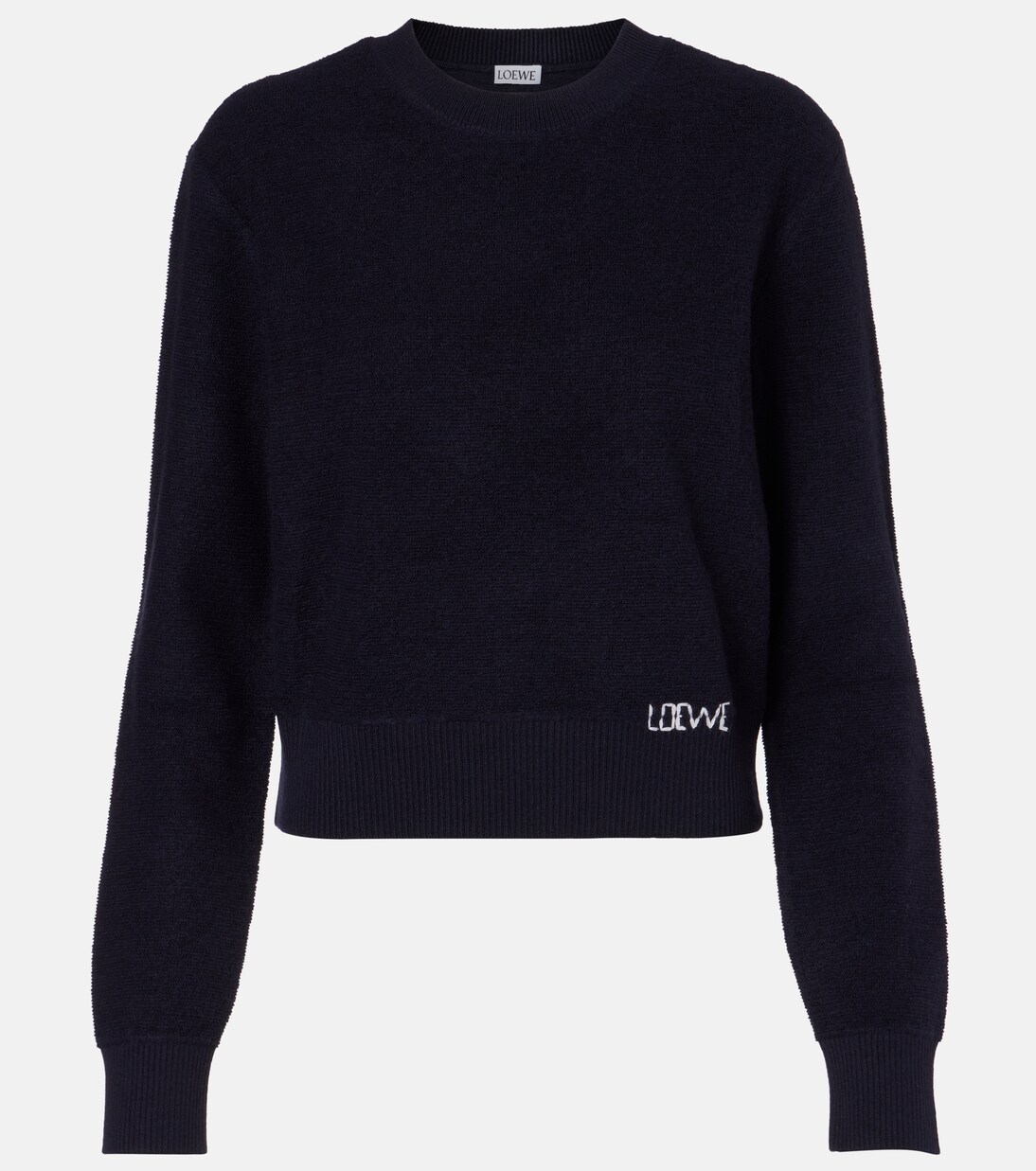 Pull brodé en laine à logo | Loewe
