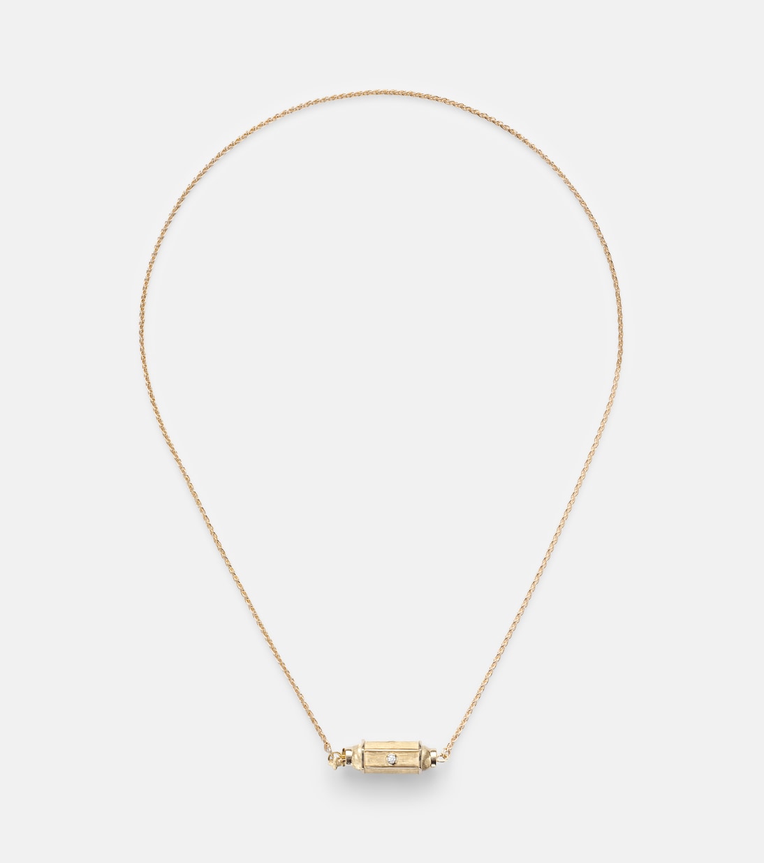 Coco Micro 18kt gold locket necklace with diamonds | Marie Lichtenberg