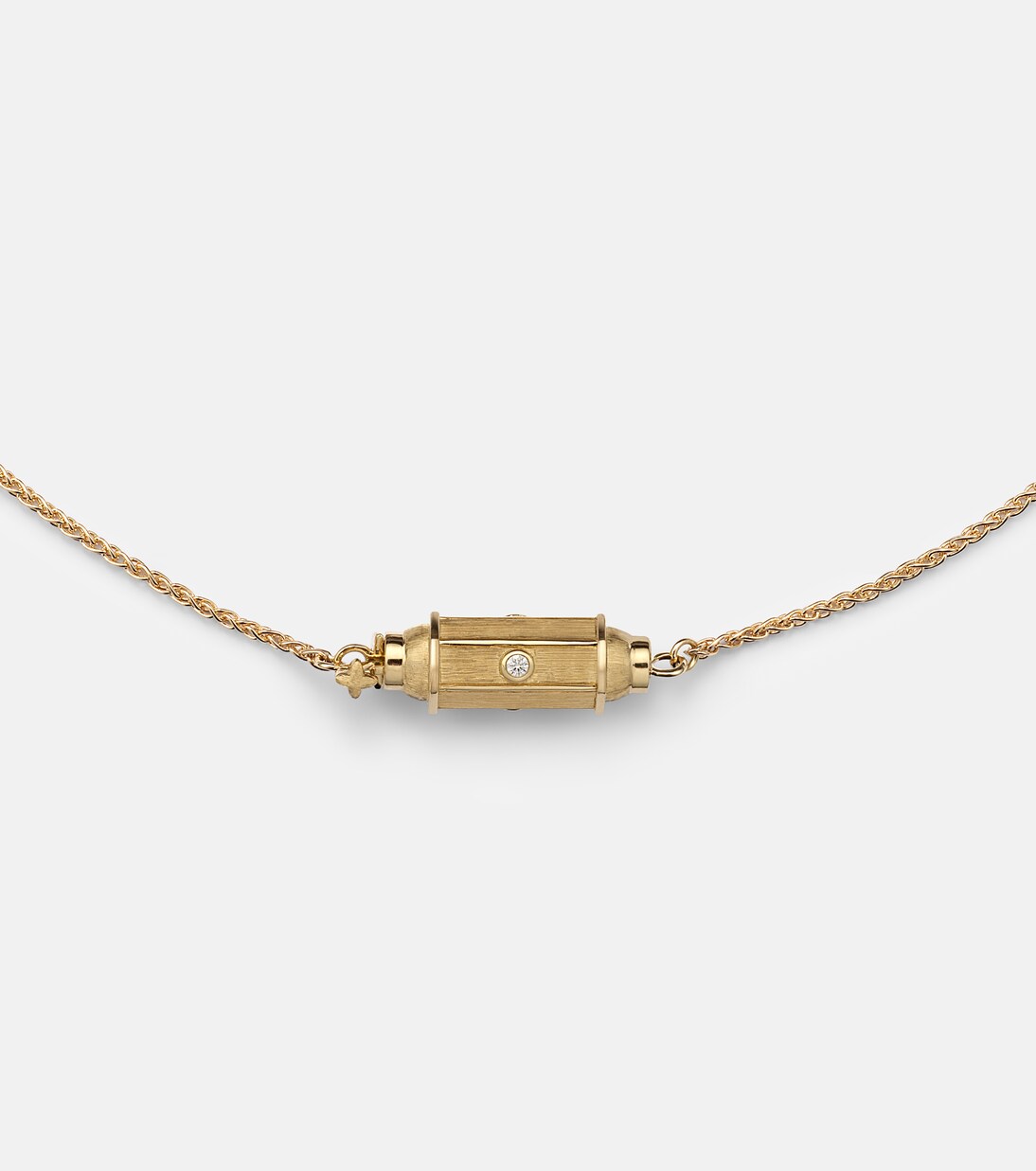 Coco Micro 18kt gold locket necklace with diamonds | Marie Lichtenberg