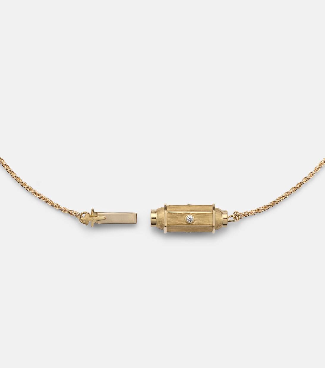 Coco Micro 18kt gold locket necklace with diamonds | Marie Lichtenberg