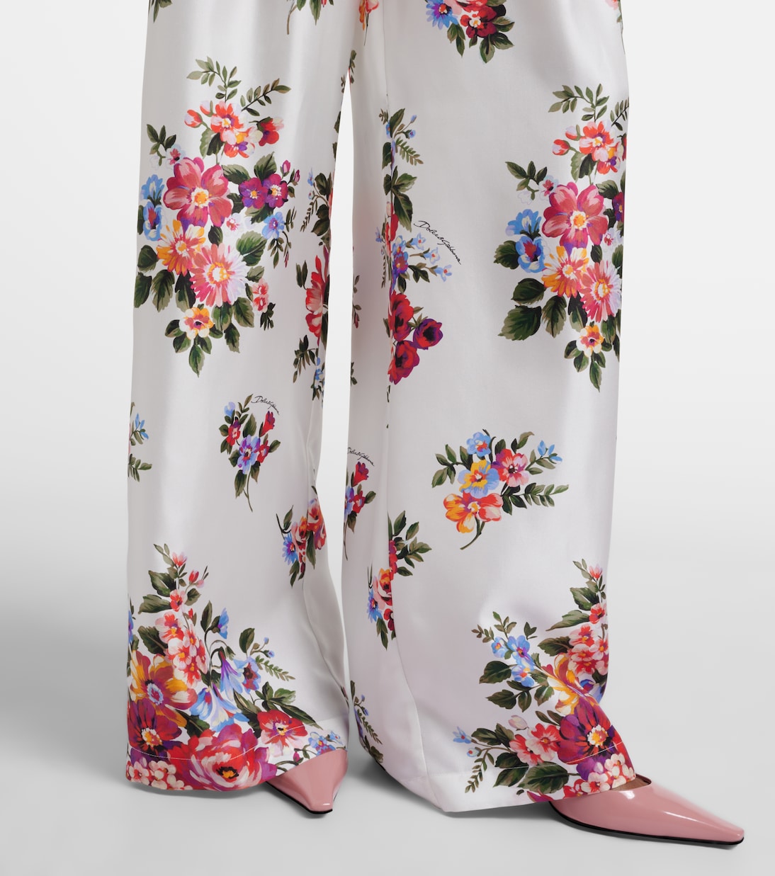 Floral silk wide-leg pants | Dolce&Gabbana