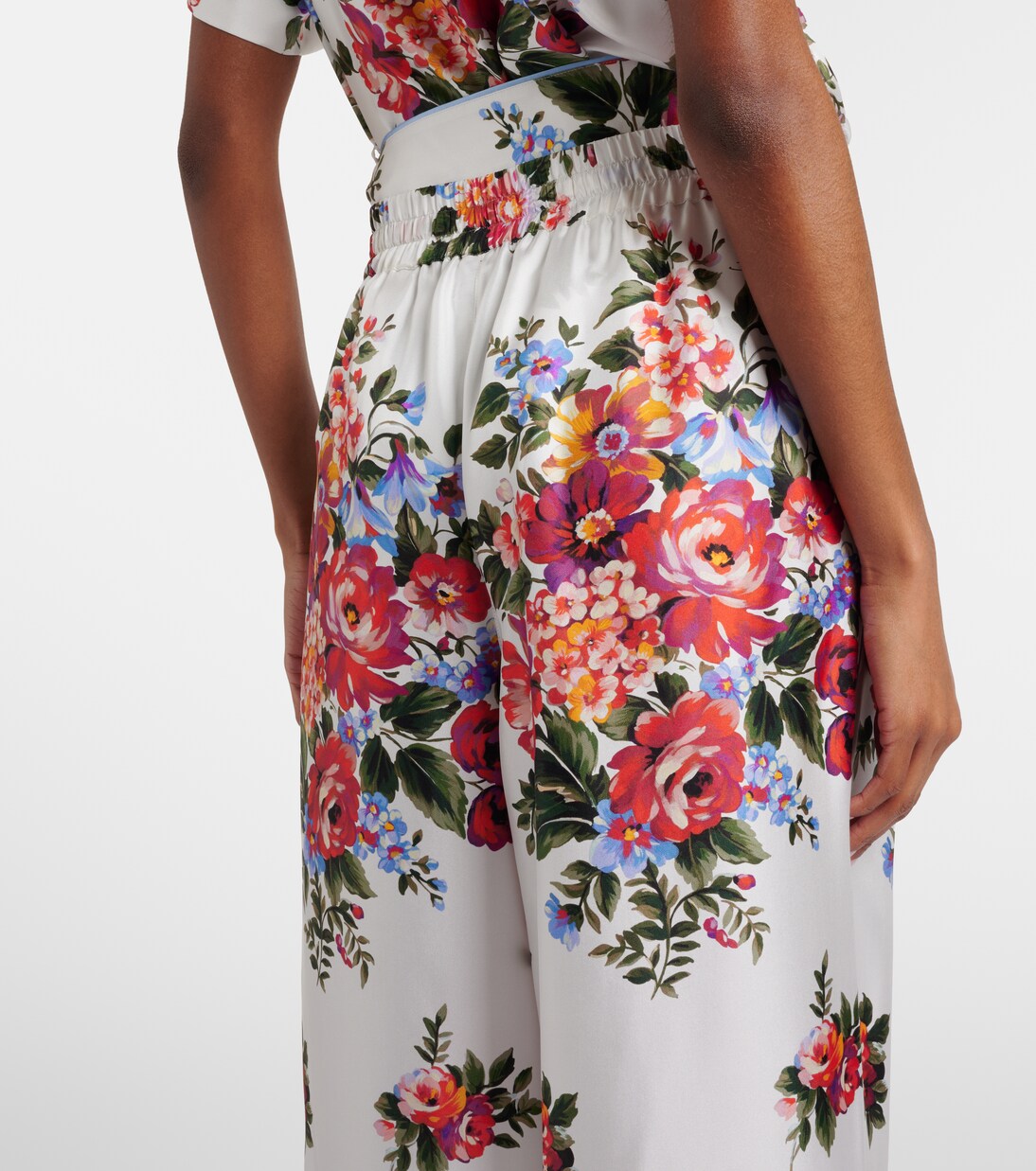 Floral silk wide-leg pants | Dolce&Gabbana