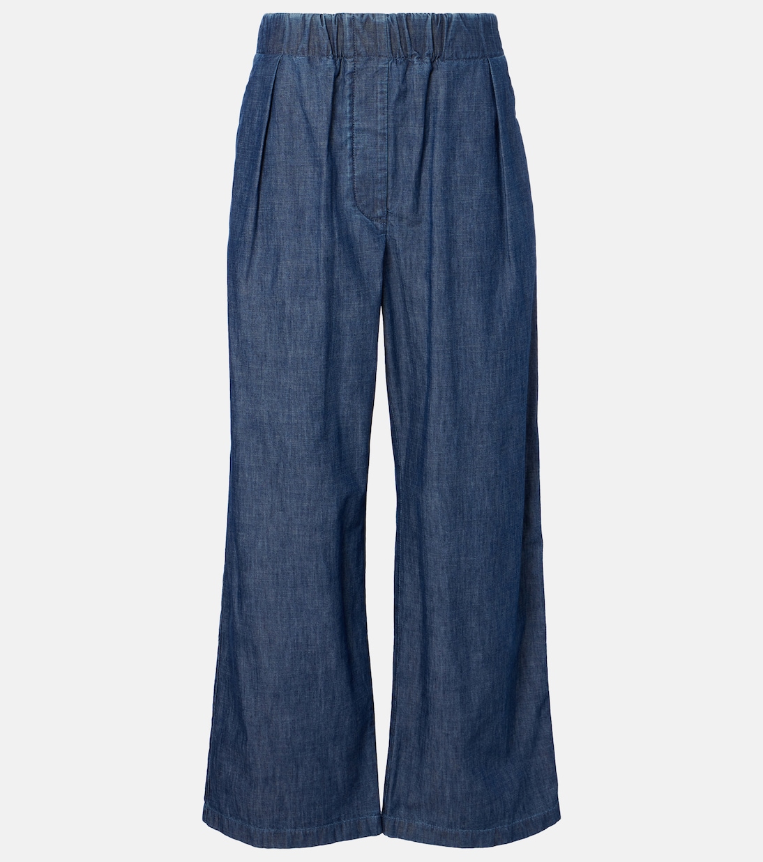 Cotton chambray wide-leg pants | Jil Sander