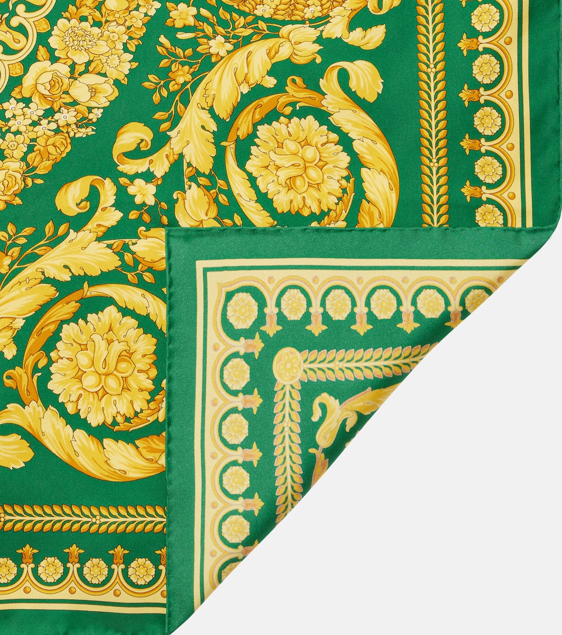 Pañuelo Barocco en sarga de seda | Versace
