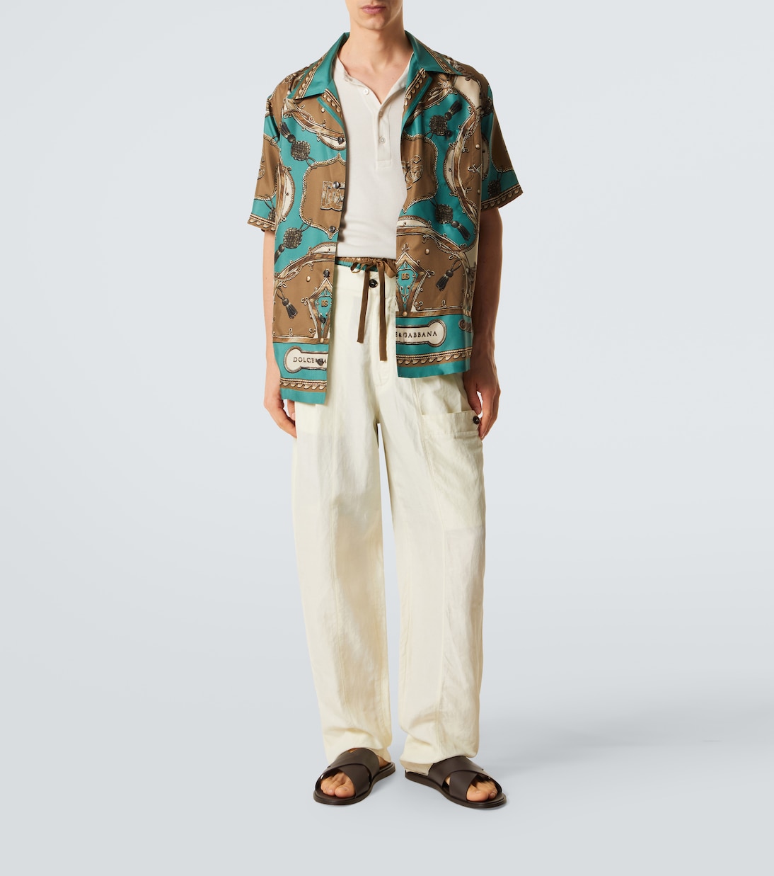 Printed silk twill bowling shirt | Dolce&Gabbana