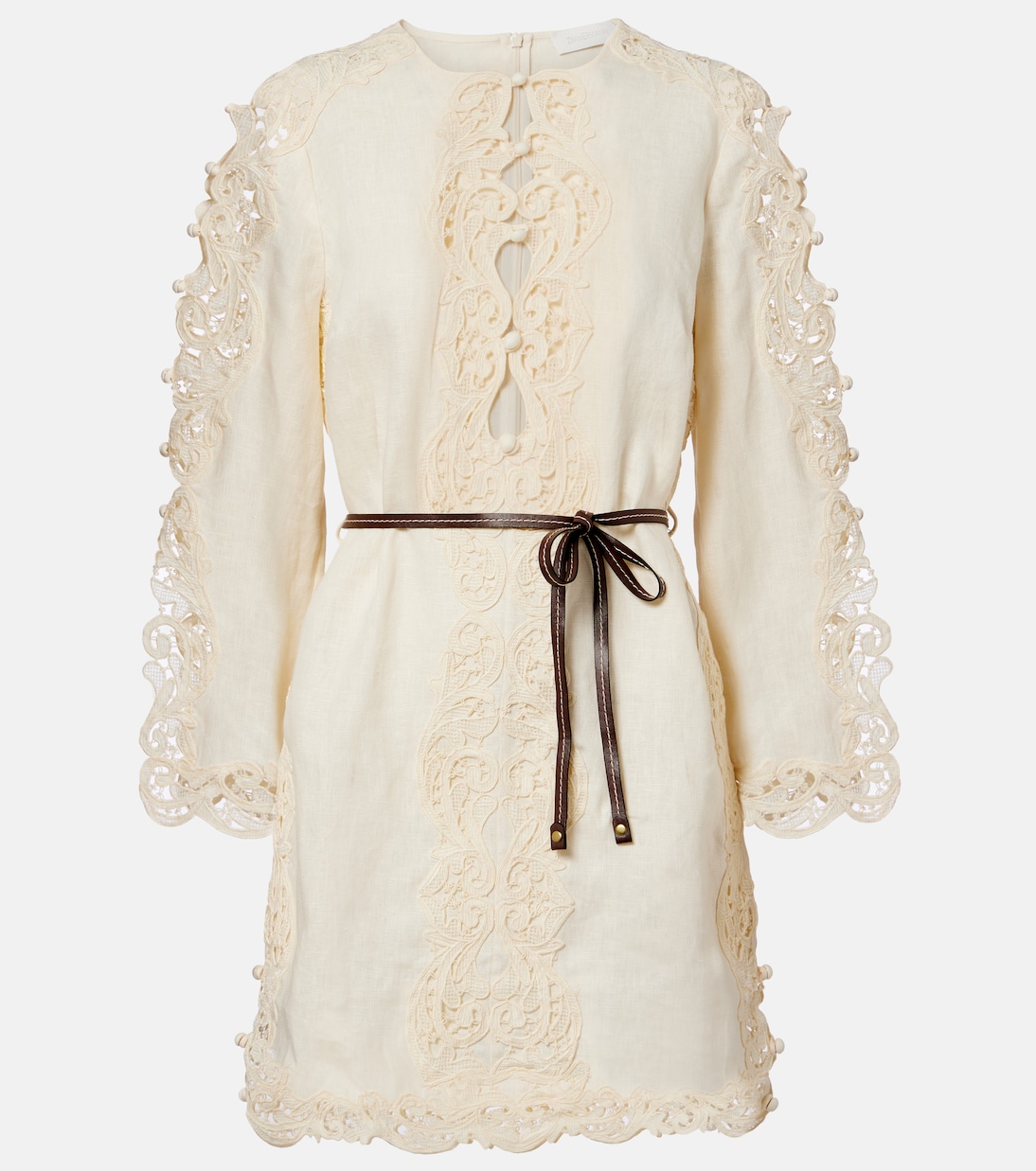 Robe Akawen brodée en lin | Zimmermann