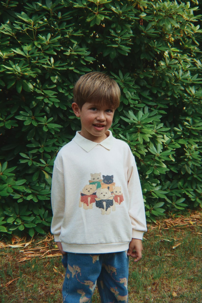 قميص بولو من القطن الجيرسيه بطبعة Spotty | Konges Sløjd