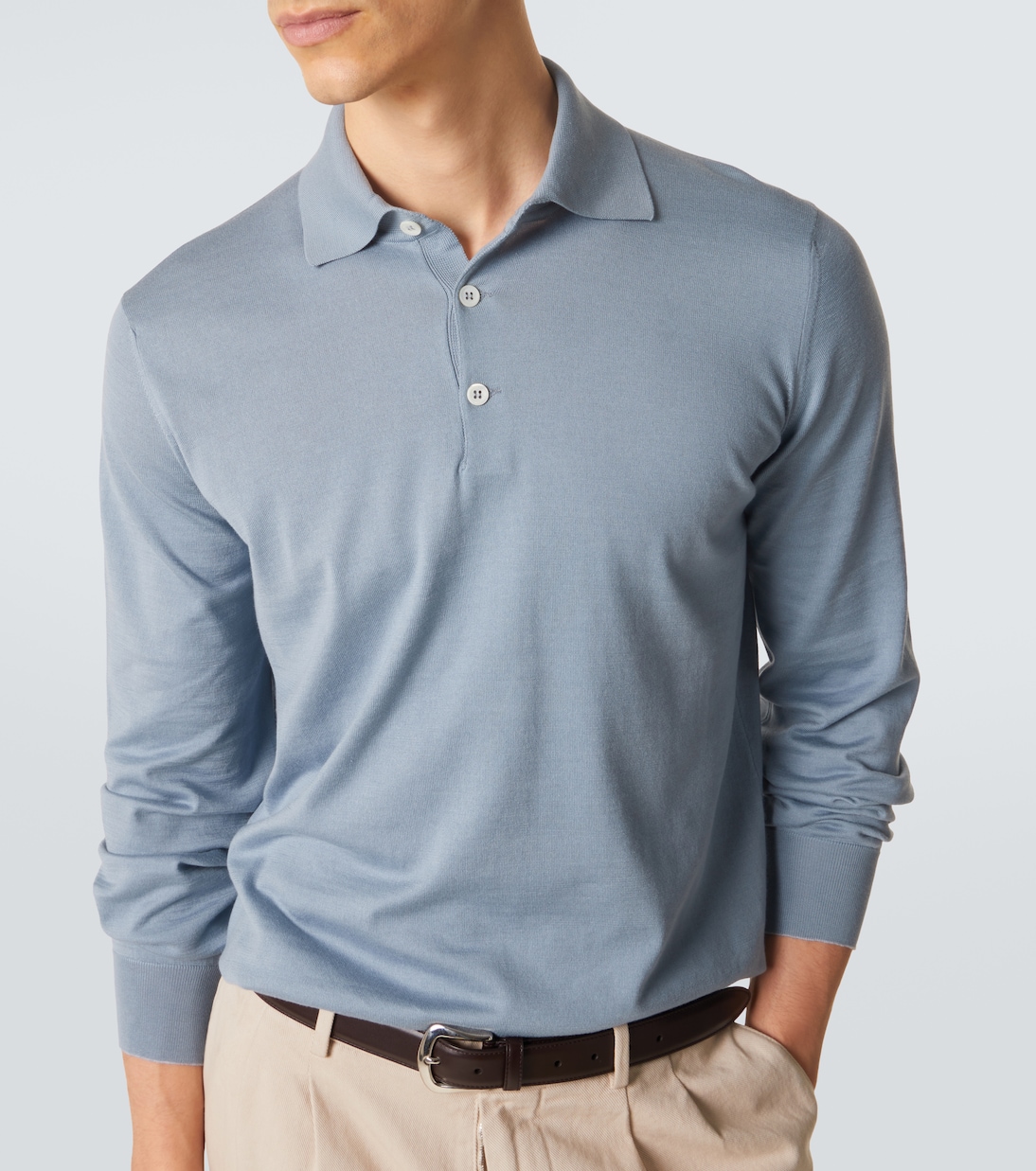 Cotton polo sweater | Brunello Cucinelli